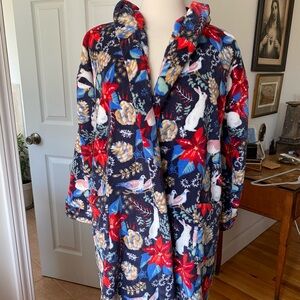 Vera Bradley, Women's Blue Fluffy Fleece Robe S/M